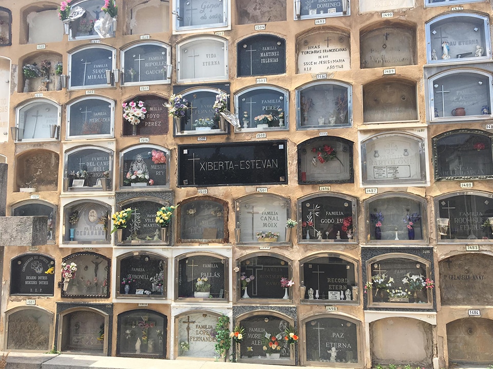 Beautiful cemeteries of Barcelona.