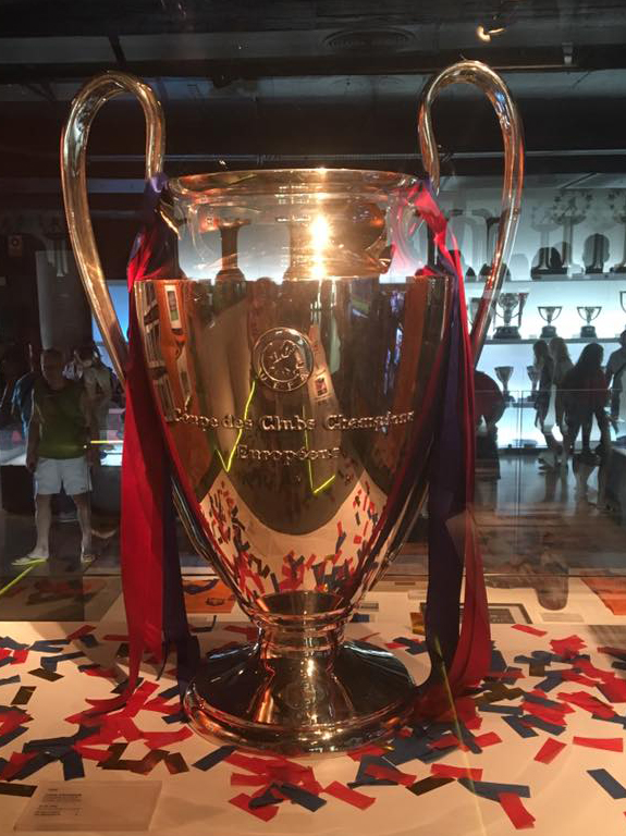 FC Barcelona, stadium tour, go see their collection of trophies, including the European Cup.