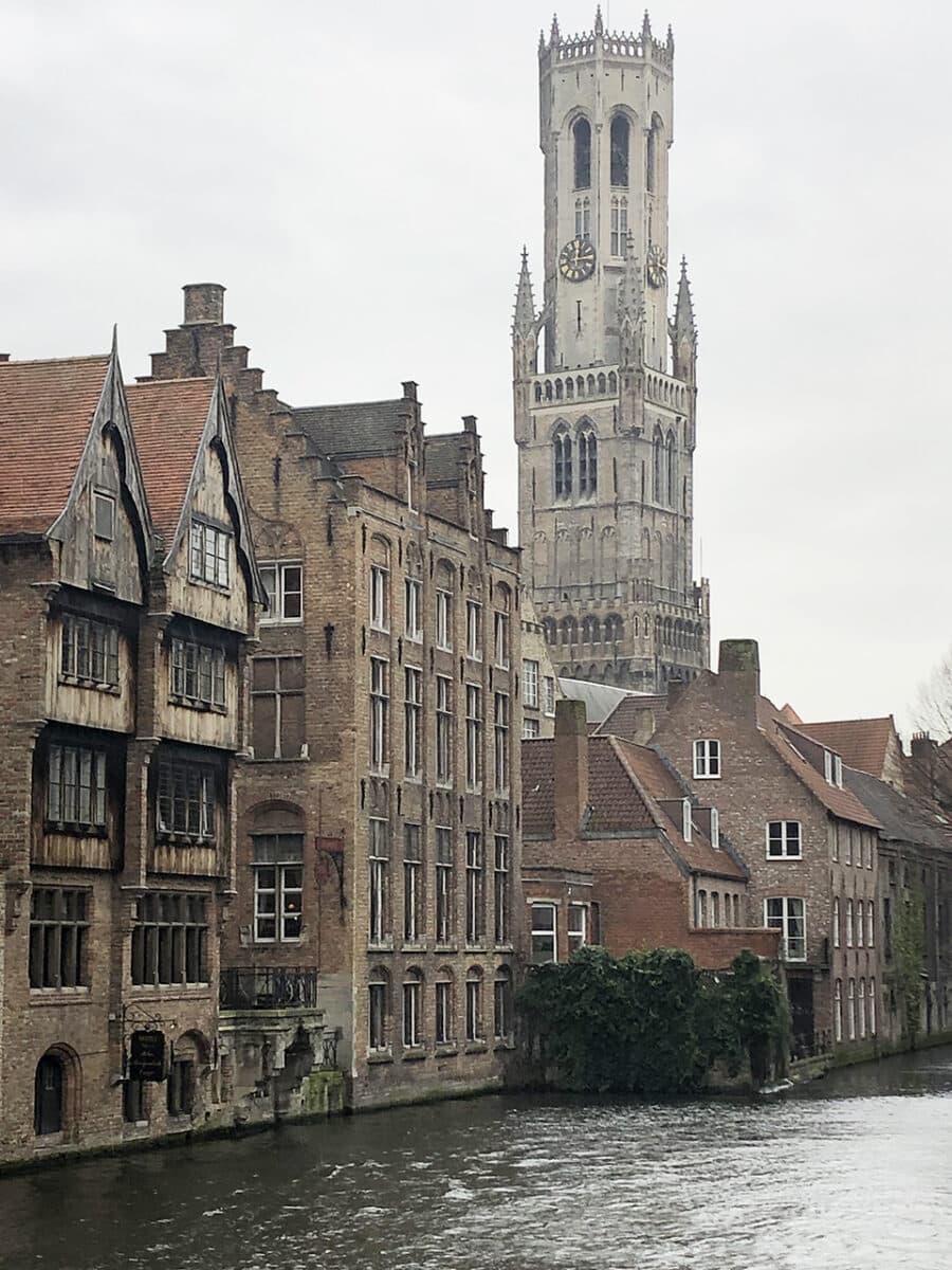 River view of Bruges, Belgium.