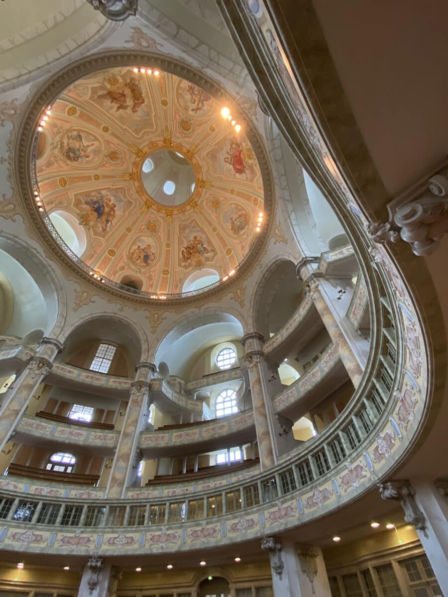 Inside the Frauenkirche, Dresden.