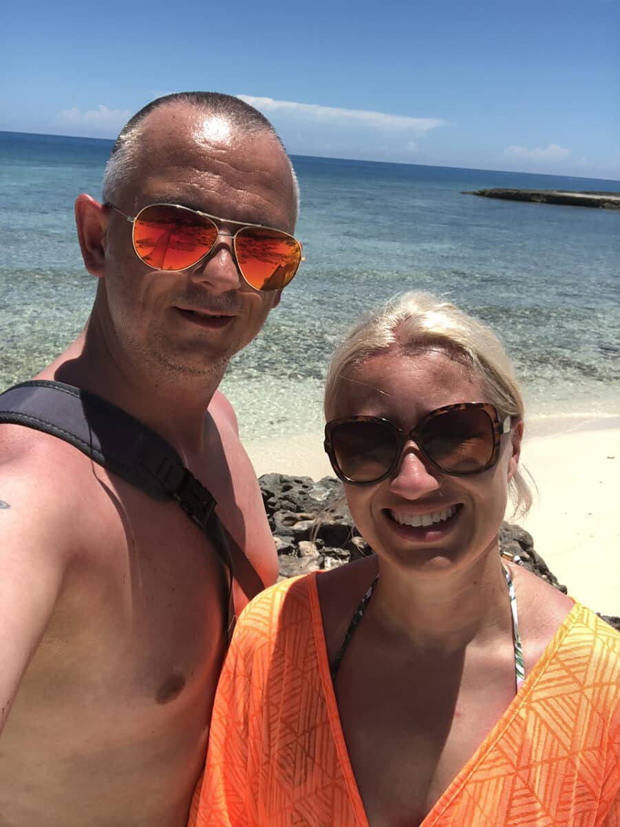 Visiting Media Luna Beach, Cuba.