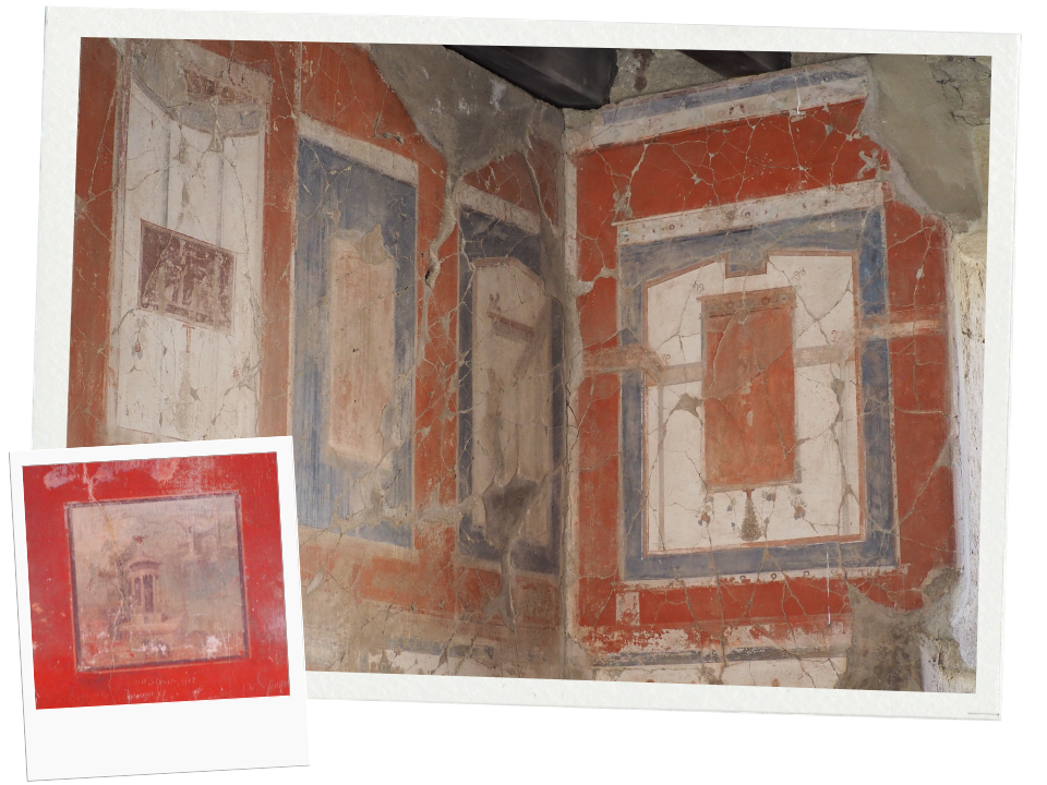 More amazing frescos, Herculaneum.