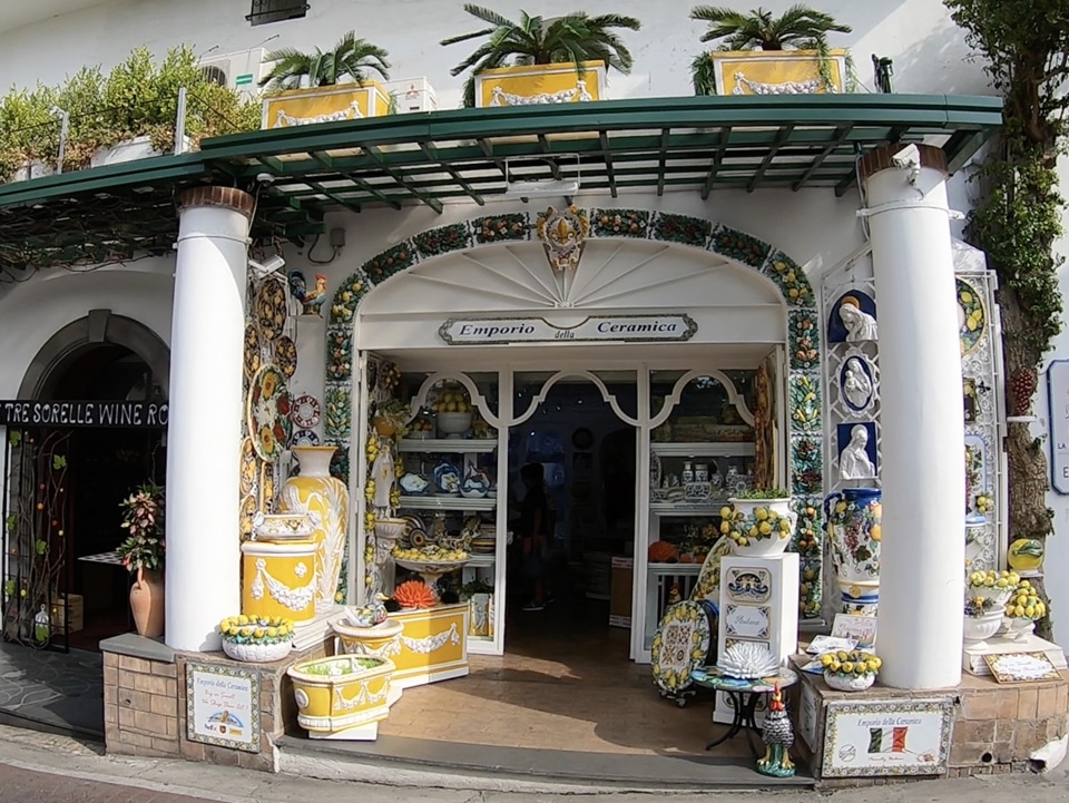 Original street art and ceramics, take home a souvenir from Positano.