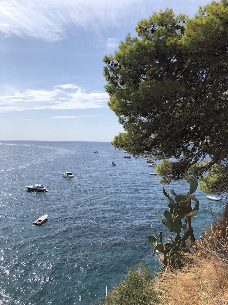 Positano cliff side views.