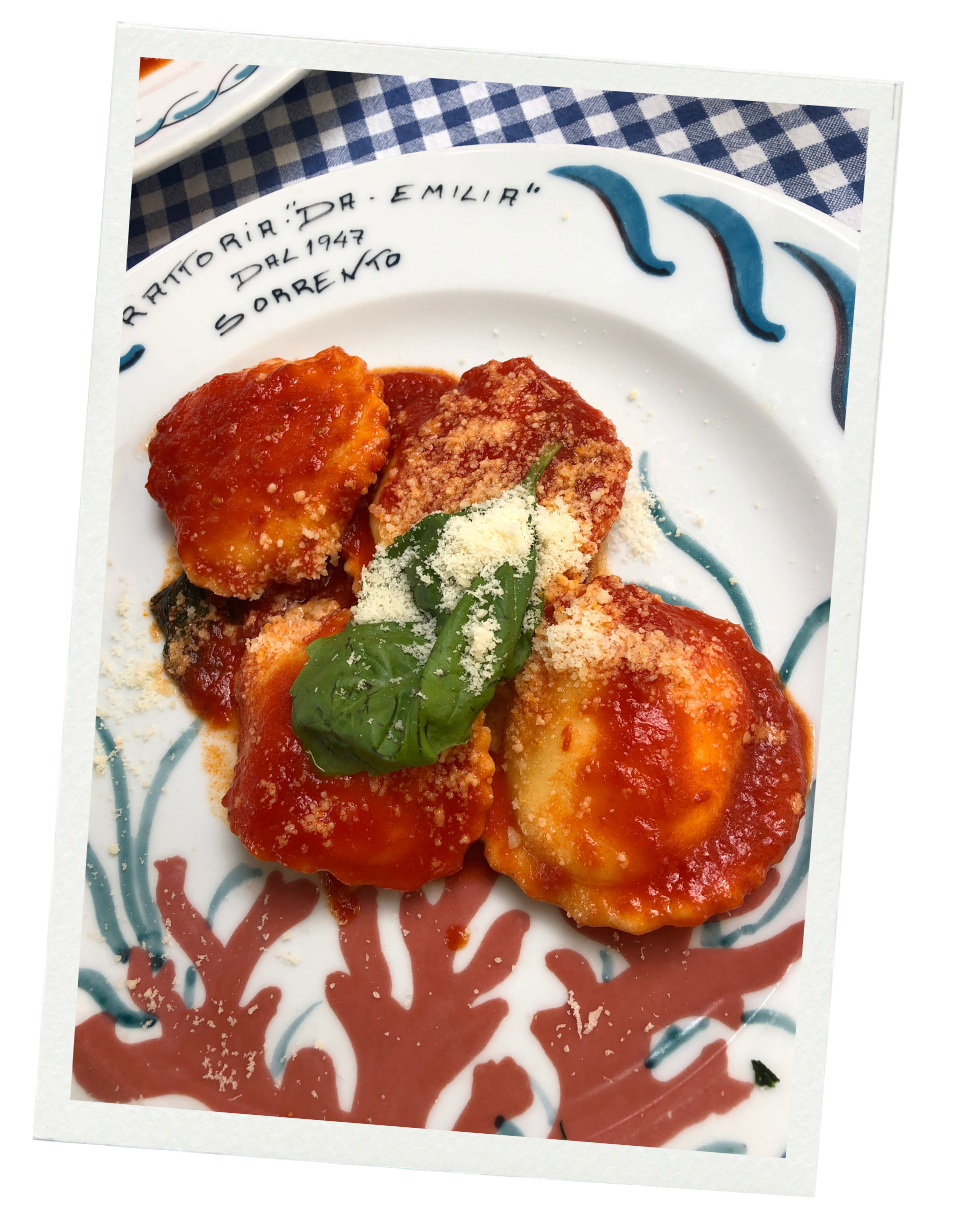 Ravioli at Trattoria da Emilia, Sorrento.