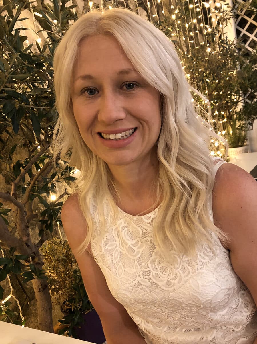 Vicky enjoying our nights out.