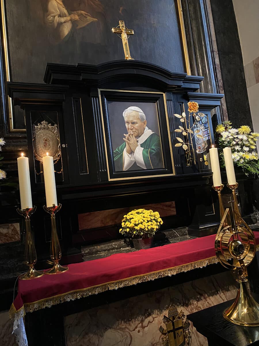 Inside Wawel Cathedral.
