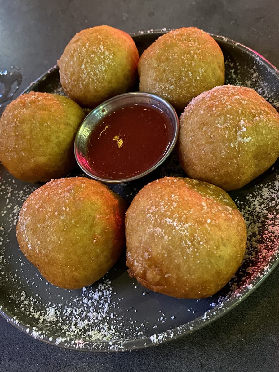 Deep fried Oreo cookies, Lola Taqueria, Aruba.