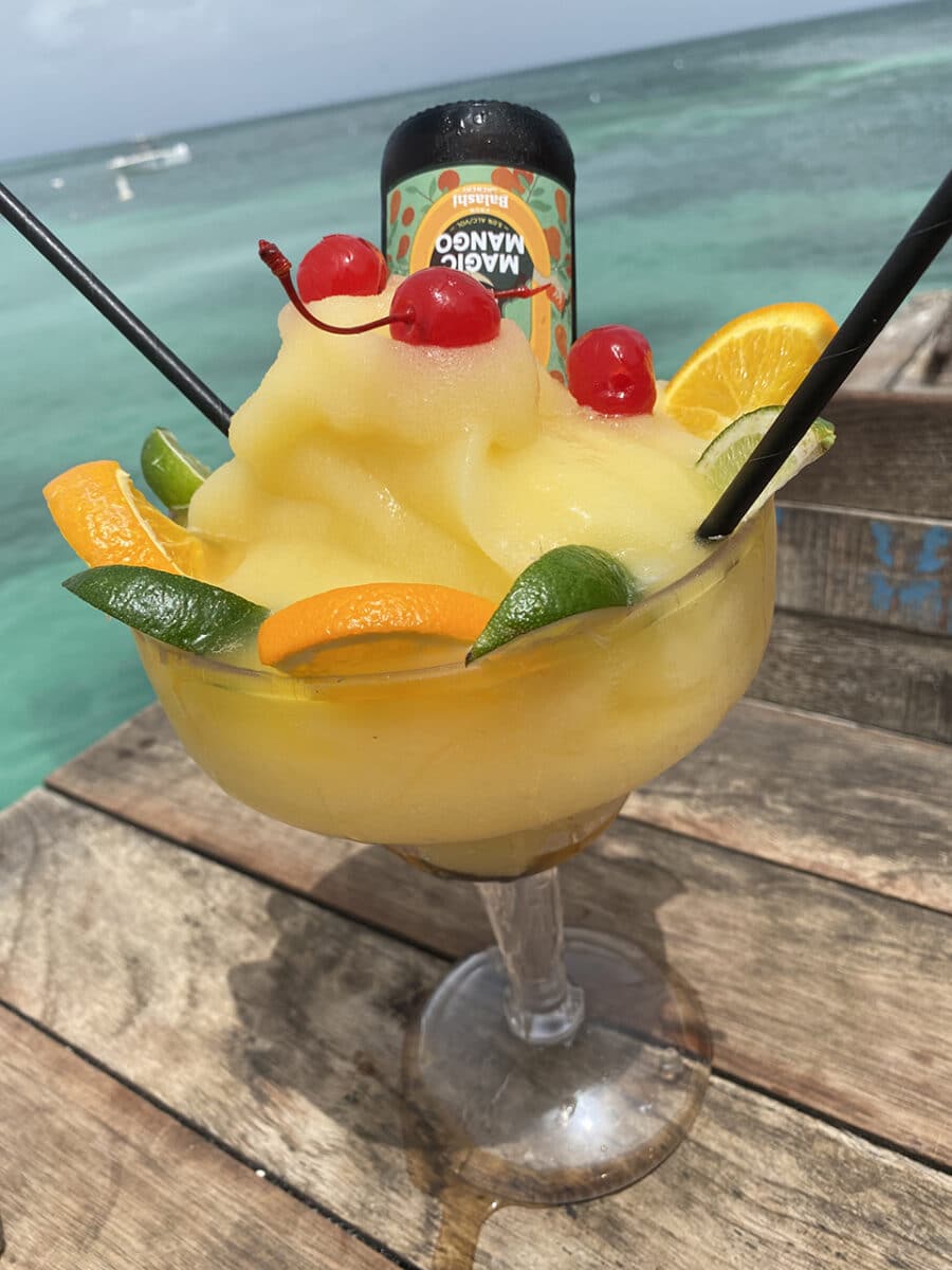 Drinks and cocktails at Bugaloe, Aruba.