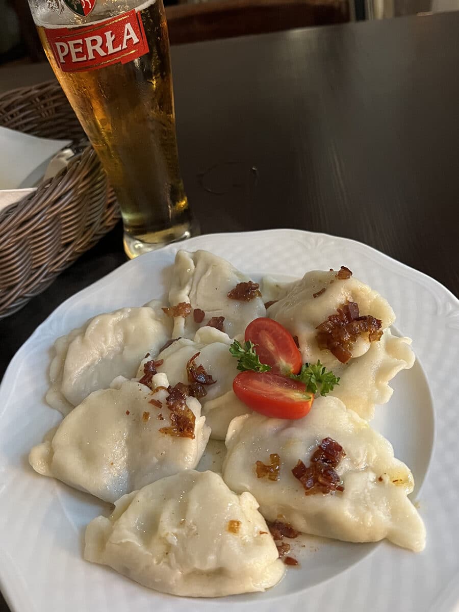 Delicious Pierogi at Gospoda Kwiaty Polskie, Warsaw.