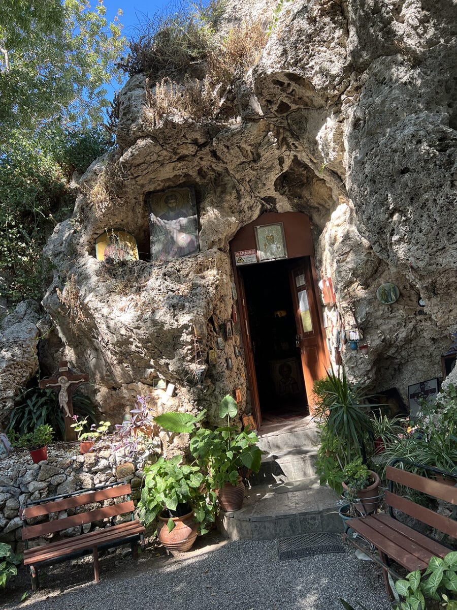 The cave churches of Rhodes, Greece.