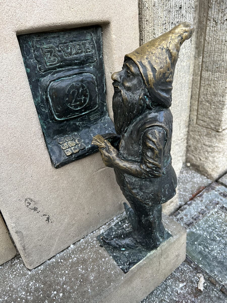 Locations of the gnomes of Wrocław.
