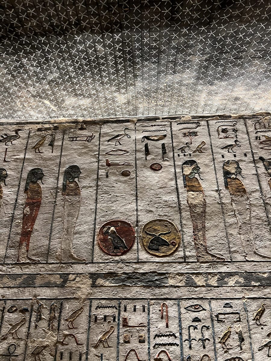 The tomb of King Rameses III, Luxor, Egypt.