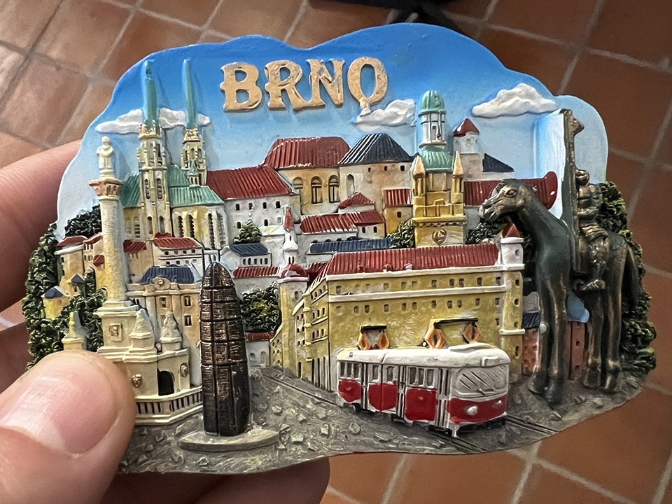 Špilberk Castle Museum, Brno. Souvenir fridge magnet. Ultimate guide to Brno's hidden gems, Czechia.